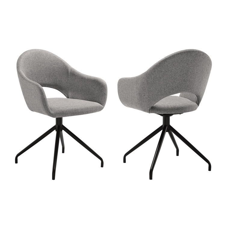 Upholstered swivel dining discount chairs